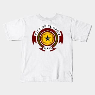 El Paso Texas Flag Decal Kids T-Shirt